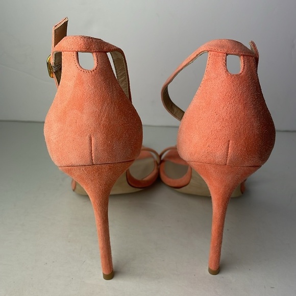 Stuart Weitzman Nudist Coral Stiletto Heels - Picture 5 of 8